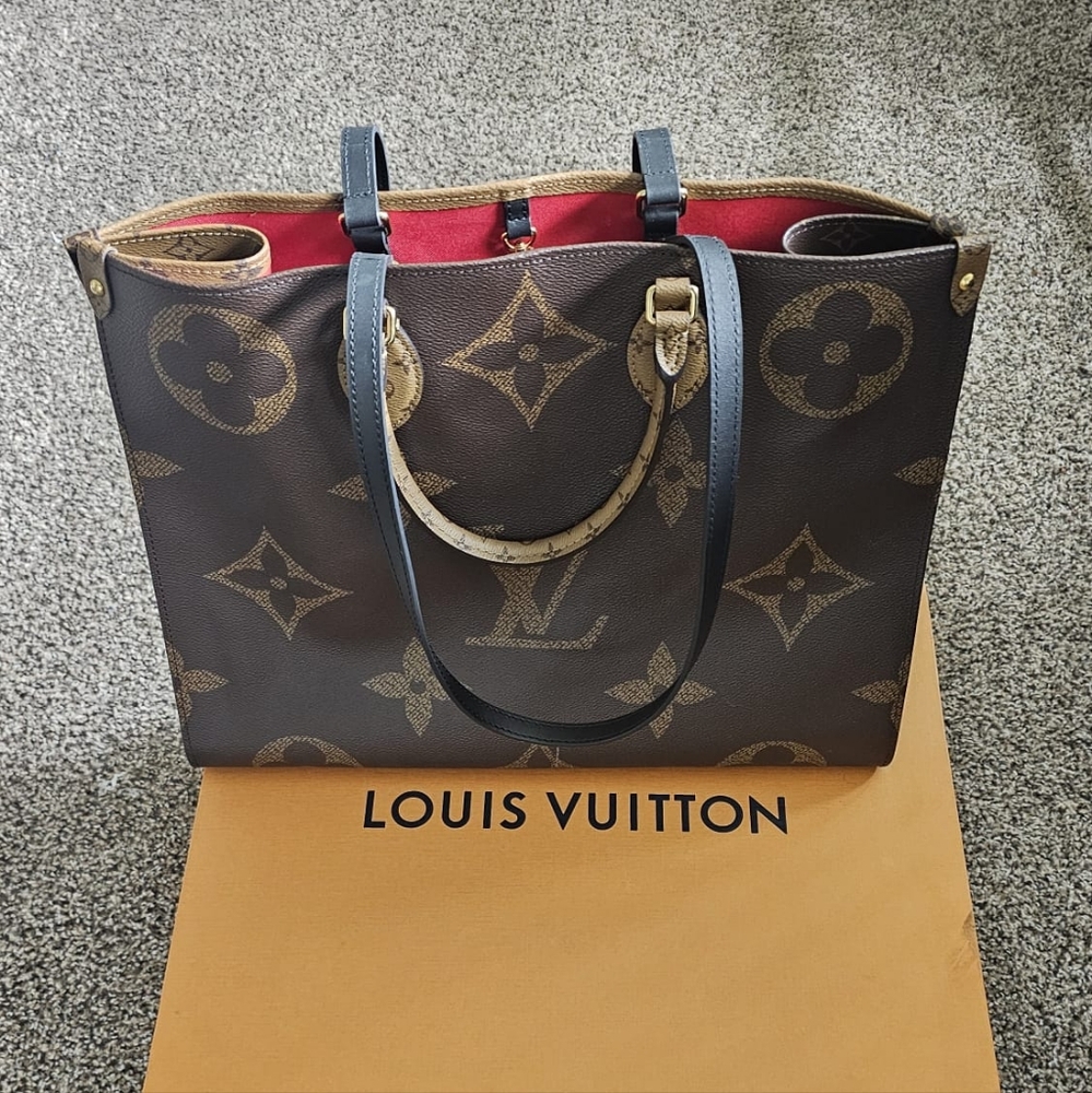 Louis Vuitton On The Go GM Monogram Brown Tote